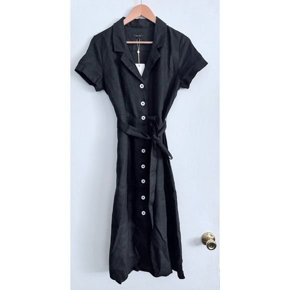 NWT Quince 100% European Linen Button Front Dress - Small - Picture 7 of 13